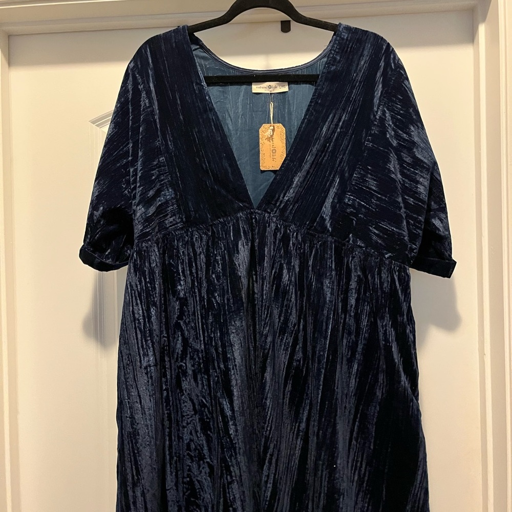 NWT velvet blue natural life dress